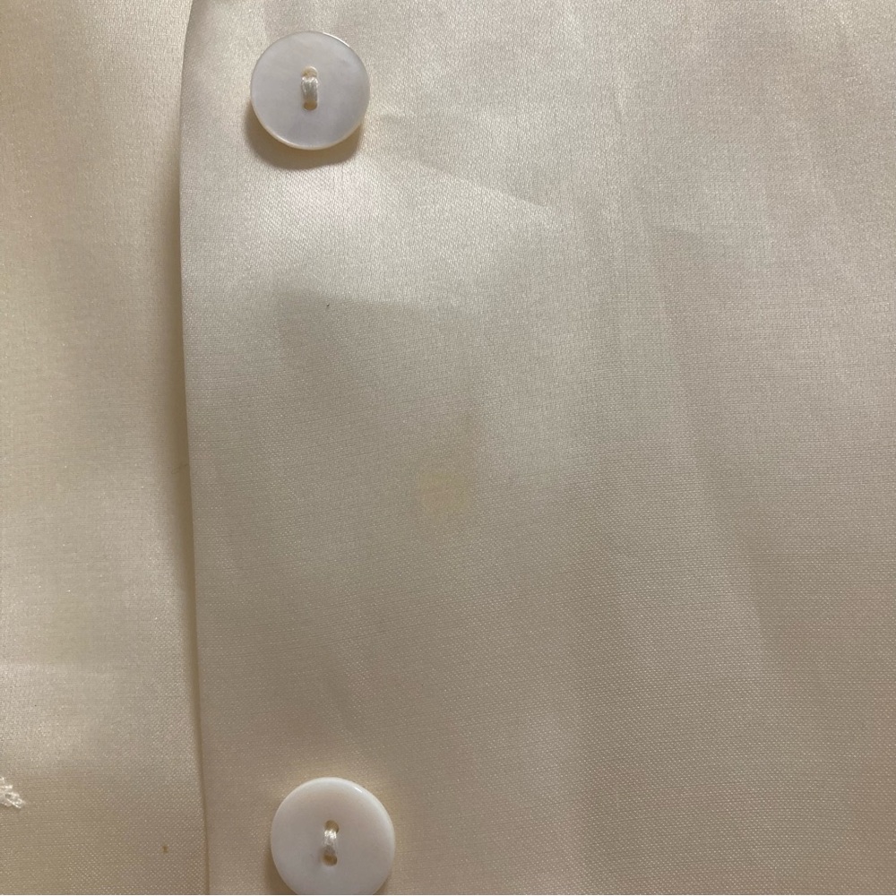 Vintage 100% Silk Embroidered Cream Blazer and Tank Set - Rena Rowan 4P - Picture 14 of 14